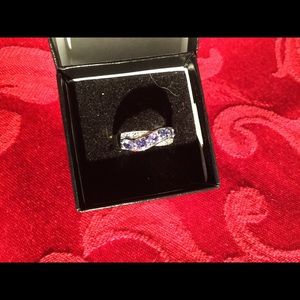 Sterling ring with blue stones